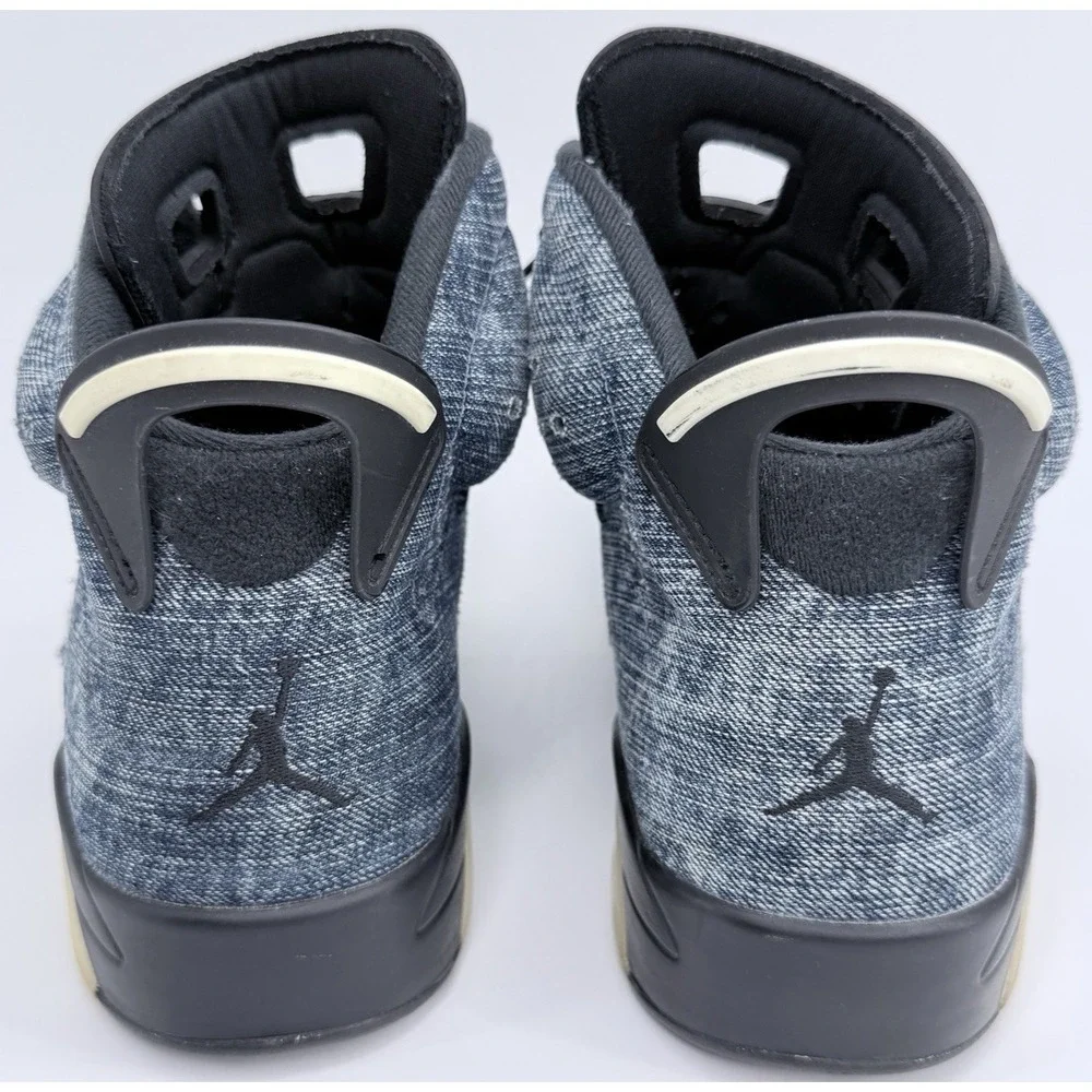 Air Jordan 6 Retro Washed Denim Mens 10.5 Blue Black CT5350-401 Basketball